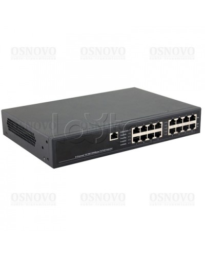 PoE-инжектор управляемый Gigabit Ethernet на 8 портов OSNOVO Midspan-8/150RGM в Ставрополе Блоки питания для кожухов и камер Pintop.ru