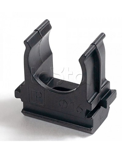 Крепёж-клипса для труб Полистирол черная д16 в малой упаковке (10шт/1000шт уп/кор) Промрукав (PR13.0209) в Ставрополе Держатели, клипсы, скобы Pintop.ru