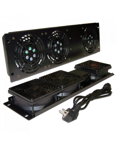 Блок 3-х вентиляторов 19 вертикальный, без термостата, 3U TWT (TWT-CB-FANV3-RACK) в Ставрополе Вентиляторные модули Pintop.ru