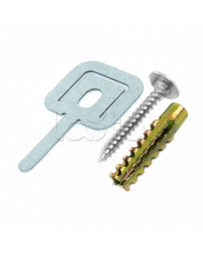 Комплекты для крепления ОКЛ с использованием самореза, дюбеля и хомута FR ПР-25 (100 шт) Промрукав (PR08.5200) в Ставрополе Огнестойкие кабельные линии Pintop.ru