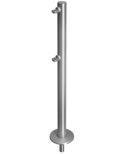 Стойка ограждения съемная односторонняя с 2-мя полупетлями Oxgard ВЗР 1996Р.20 в Ставрополе Ограждения Pintop.ru