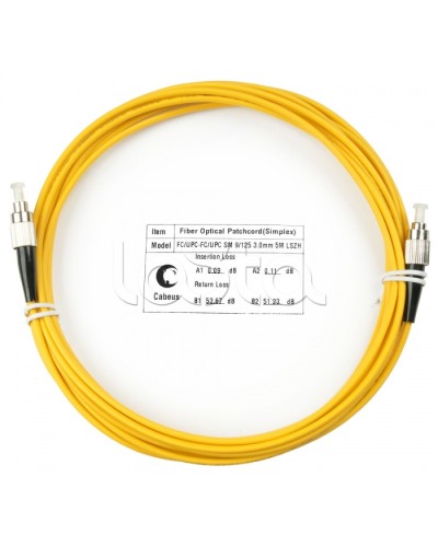 Шнур оптический simplex FC-FC 9/125 sm 7м LSZH Cabeus FOP(s)-9-FC-FC-7m в Ставрополе Патч-корды оптические Pintop.ru