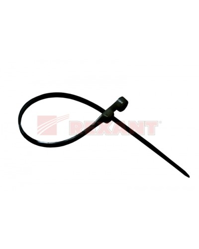 Хомут-стяжка нейлоновый под винт 3.6х150 мм чёрный (100шт/уп) REXANT 07-0155 в Ставрополе Стяжки-хомуты Pintop.ru