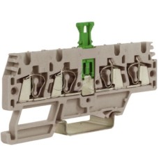 Зажим, 2 ввод/2 вывода, серый 2,5 кв.мм, с размыкателем DKC ZHMS10GR