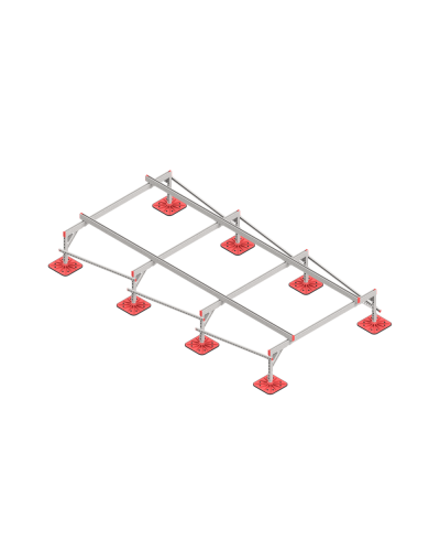 Опорная конструкция для установки оборудования TECHNORAPTOR FOOT 2000х4000 КМ-профиль (KM-TR-F-SSEI-2000-4000) в Ставрополе Системы видеонаблюдения Pintop.ru