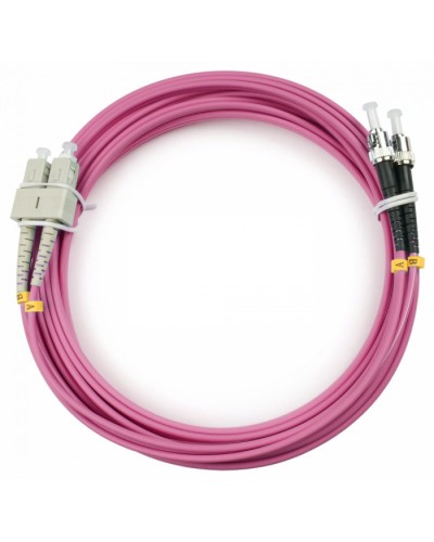 Шнур оптический duplex SC-ST 50/125 mm OM4 15м LSZH Cabeus FOP-50-OM4-SC-ST-15m в Ставрополе Патч-корды оптические Pintop.ru