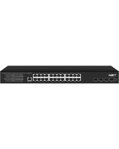 Управляемый L3 PoE коммутатор на 24xGE RJ-45 c PoE + 4х10G SFP+ порта NST NS-SW-24G4G10-PL в Ставрополе Коммутаторы Pintop.ru
