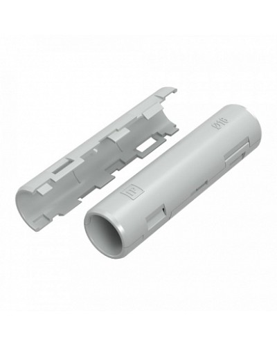 Муфта разборная d16 мм атмосферостойкая серая (100шт/1200шт уп/кор) Промрукав (PR13.0409) в Ставрополе Повороты, муфты, тройники Pintop.ru