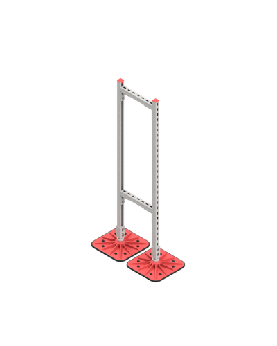 Опорная конструкция для горизонтальных прямоугольных воздуховодов и металлических лотков кабеленесущих систем TECHNORAPTOR FOOT 350х1500 HD КМ-профиль (KM-TR-F-SSHRAD-350-1500 HD) в Ставрополе Системы видеонаблюдения Pintop.ru