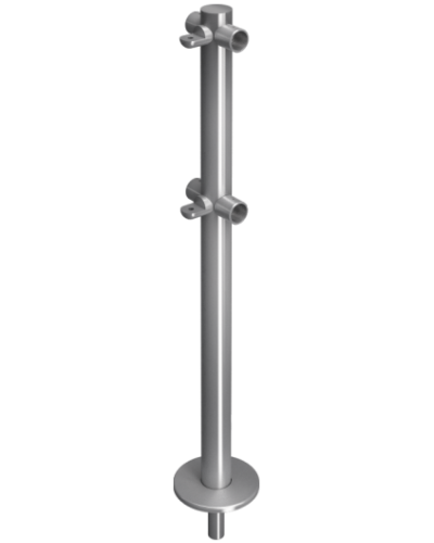 Стойка ограждения съемная Т-образная с 2-мя полупетлями Oxgard ВЗР 1996Р.20-04 в Ставрополе Ограждения Pintop.ru