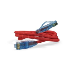 Патч-корд RJ45-RJ45, 4 пары, UTP, кат.6, LSZH (1м) Hyperline PC-LPM-UTP-RJ45-RJ45-C6-1M-LSZH-RD