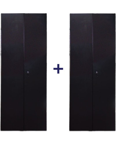 Комплект дверей 42U, 600 мм, черный, передняя - распашная металл, задняя - распашная металл TWT TWT-CBB-DR42-6x-S-M1 в Ставрополе Аксессуары для стоек и шкафов Pintop.ru