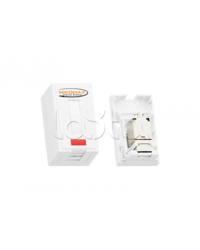Розетка RJ45 1 порт кат.6 белая NIKOMAX (NMC-WO1UE2-FT-ST-WT) в Ставрополе Розетки компьютерные и телефонные Pintop.ru