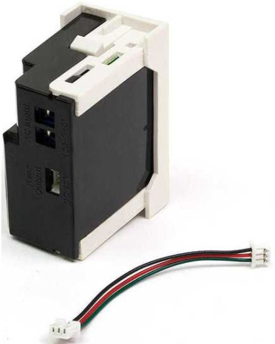 Блок питания для конвертора RJ45-VGA, формата Mosaic, 22.5х45мм, вертикальный, белый LANMASTER LAN-SIP-23VGA/VP-WH в Ставрополе Электротехническое оборудование Pintop.ru