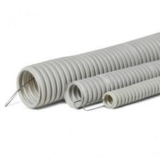 Труба гофр. тяжелая самозатух. ТГТ СЗПВХ 40 мм с зондом (15 м) ПожТехКабель 710-005