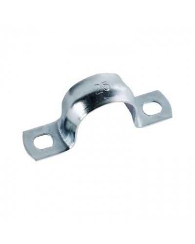 Скоба оцинк. с двумя отверстиями, для трубы D25мм (5шт) Экопласт (43625-5) - Скоба оцинкованная с двумя отверстиями, для трубы D25мм (5шт) Экопласт в Ставрополе Держатели, клипсы, скобы Pintop.ru