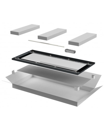 ITK LINEA E Дверь стеклянная 600мм шкафа 33U чер. (LE05-33U6X-DR) в Ставрополе Аксессуары для стоек и шкафов Pintop.ru