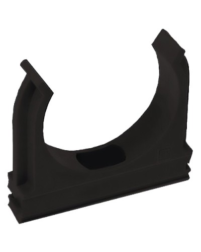 Крепёж-клипса для труб Полистирол черная д25 (100шт/1000шт уп/кор) Промрукав (02725ч) в Ставрополе Держатели, клипсы, скобы Pintop.ru