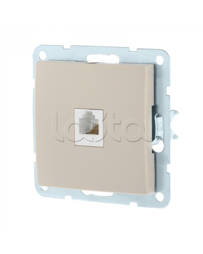 Розетка компьютерная RJ-45 кат. 5е с накладкой (бежевый) LK60 Экопласт (866101-1) в Ставрополе Розетки компьютерные и телефонные Pintop.ru