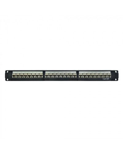 Патч-панель модульная 19, 1U, CAT6A, 24 порта RJ45, экранированная DKC RN6APPF24 в Ставрополе Патч панель Pintop.ru