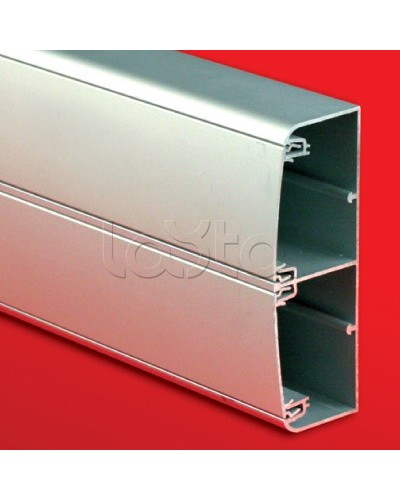 Кабель-канал алюминевый 140х50 (с 2 крышками), цвет серый металлик DKC (01499) в Ставрополе Кабель-канал Pintop.ru