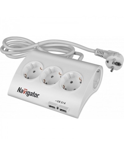 Удлинитель Navigator 71 544 NPE-USB-05-180-ESC-3X1.0 в Ставрополе Блоки розеток Pintop.ru