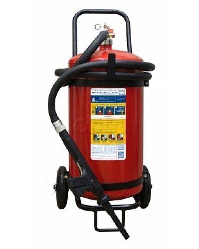 Огнетушитель ПОЖТЕХНИКА ОВП-40(з) МИГ летний (ФторПАВ) на съемн.тележке с перекр. стволом (баллон 50 л, ОТВ 40 л) в Ставрополе Огнетушители Pintop.ru