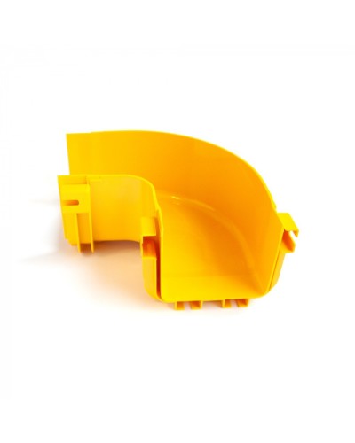 Горизонтальный поворот 90° оптического лотка 120 мм, монтаж без соединителей, желтый LANMASTER (LAN-OT120-HC90/NC) в Ставрополе Коммутационные изделия Pintop.ru