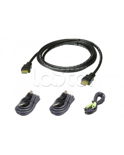 Комплект кабелей USB, HDMI для защищенного KVM-переключателя (1.8м) ATEN 2L-7D02UHX4 в Ставрополе Видеоусилители, Модуляторы, Делители Pintop.ru