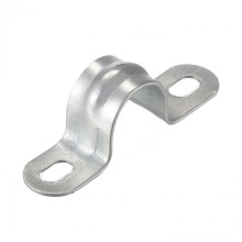 Скоба оцинк. с двумя отверстиями, для трубы D14мм(5шт) Экопласт (43614-5) - Скоба оцинкованная с двумя отверстиями, для трубы D14мм(5шт) Экопласт