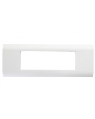 Рамка горизонтальная французский стандарт 6 модулей 45 × 22,5 мм, белый Eurolan (16M-00-26WT) в Ставрополе Комбинированные настенные розетки Pintop.ru