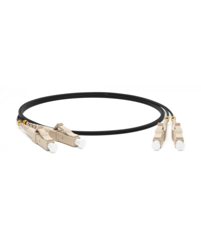 Патч-корд волоконно-оптический (шнур) MM 50/125(OM4), LC-LC, duplex, 10G/40G, LSZH, 10 м Hyperline FC-D3-504-LC/PR-LC/PR-H-10M-LSZH-BK в Ставрополе Патч-корды оптические Pintop.ru