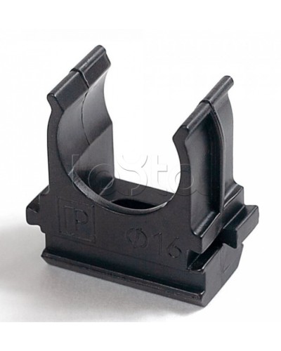 Крепёж-клипса для труб Полистирол черная д25 в малой упаковке (10шт/500шт уп/кор) Промрукав (PR13.0211) в Ставрополе Держатели, клипсы, скобы Pintop.ru