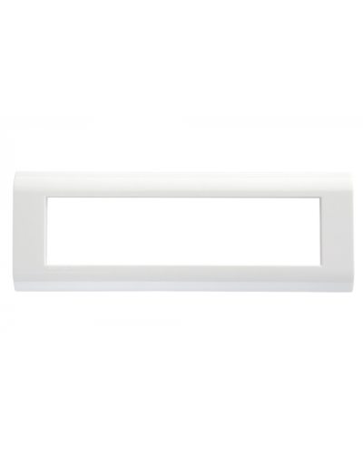 Рамка горизонтальная французский стандарт 8 модулей 45 × 22,5 мм, белый Eurolan (16M-00-28WT) в Ставрополе Комбинированные настенные розетки Pintop.ru