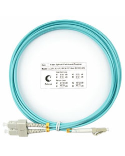 Шнур оптический duplex LC-SC 50/125 MM OM3 3 м LSZH Cabeus FOP-50-LC-SC-3M в Ставрополе Патч-корды оптические Pintop.ru