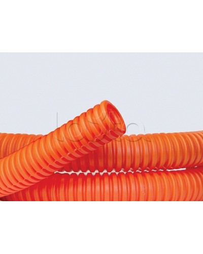 Труба ПНД гибкая гофр. д.20мм, лёгкая без протяжки, 100м, цвет оранжевый DKC 70920 в Ставрополе Труба гофрированная Pintop.ru