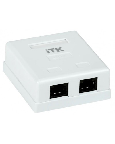 ITK Настенная информационная розетка RJ-45, кат.6, 2-порта (CS2-1C6U-22) в Ставрополе Коннекторы Pintop.ru