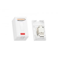Розетка RJ45 1 порт кат.5e белая (NMC-WO1SD2-FT-ST-WT) NIKOMAX