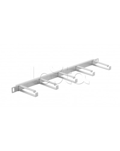 Органайзер горизонтальный 19 0.5U, 5 колец Cabeus (JB08-0,5U-GY) в Ставрополе Кабельные органайзеры Pintop.ru