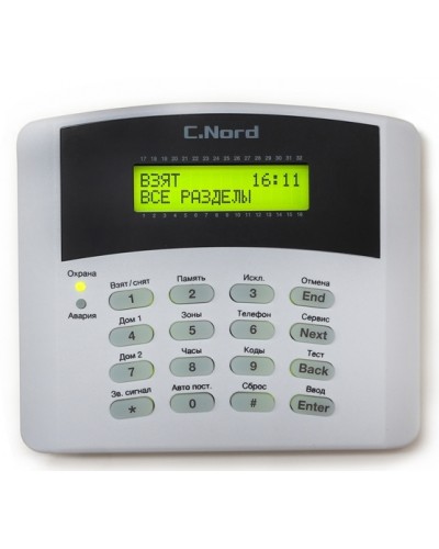 Клавиатура C.Nord K16-LCD в Ставрополе Приемно-контрольные приборы Pintop.ru