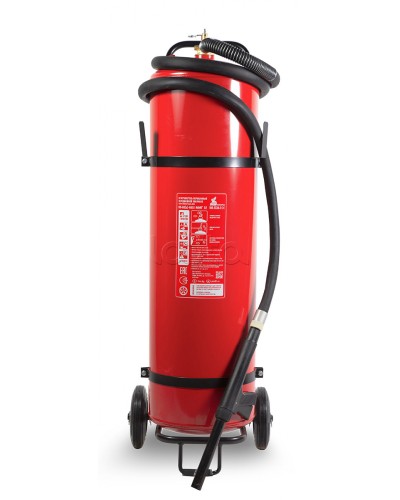 Огнетушитель ПОЖТЕХНИКА ОП-80(з) МИГ на тележке с перекрывным стволом, (баллон 100л., ОТВ-80кг) в Ставрополе Огнетушители Pintop.ru