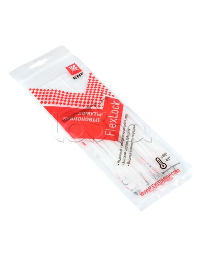 Хомут P6.6 стандартный (б), 2.5x150 (100шт) FlexLock PROxima EKF (plc-fl-ctsw-2.5x150) в Ставрополе Стяжки-хомуты Pintop.ru