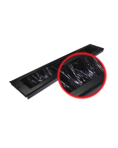 Ввод кабельный щеточный для напольных шкафов Business (черный) TWT TWT-CBB-BP в Ставрополе Аксессуары для стоек и шкафов Pintop.ru