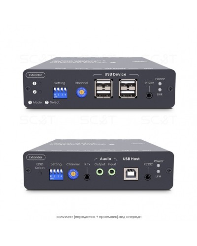 HDMI KVM удлинитель сигнала HDMI SC&T HKM01-4K6G в Ставрополе Видеоусилители, Модуляторы, Делители Pintop.ru