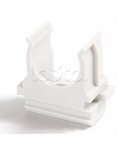 Крепёж-клипса для труб Полистирол белая д40 (15шт/300шт уп/кор) Промрукав (PR.02740б) в Ставрополе Держатели, клипсы, скобы Pintop.ru