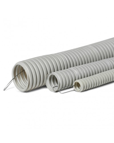 Труба гофр. тяжелая самозатух. ТГТ СЗПВХ(нг) 40 мм с зондом (15 м) ПожТехКабель (710-005) в Ставрополе Труба гофрированная Pintop.ru