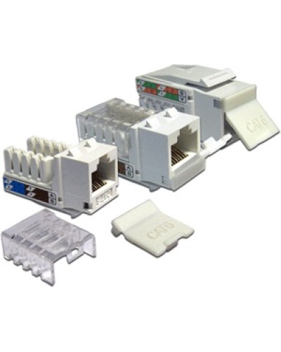 Модуль Keystone, RJ45, кат.6, UTP, 90 градусов, со встроенной шторкой, белый LANMASTER (LAN-OK45U6/90P-WH) в Ставрополе Коннекторы Pintop.ru