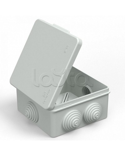 Коробка распределительная 40-03025 для прямого монтажа безгалогенная (HF) атмосферостойкая серая 100х100х50 (60шт/кор) Промрукав в Ставрополе Распределительные коробки Pintop.ru