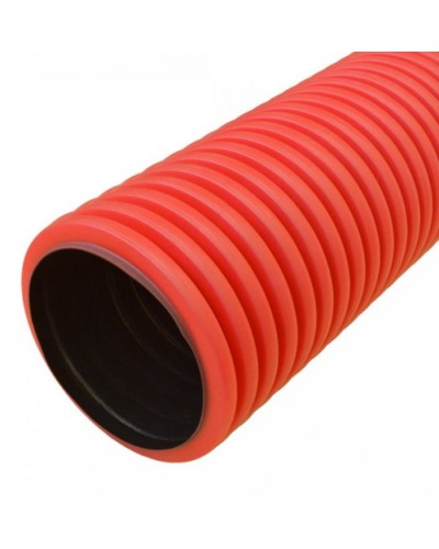 Труба гофрированная двустенная ПНД жесткая тип 750 (SN19) красная д90 5,7м (34,2м/уп) Промрукав (PR15.0128) в Ставрополе Труба гофрированная Pintop.ru