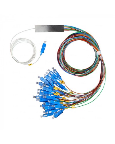 Разветвитель план 1х32 окон SC/UPC 9/125 вывод 1,5м буфер 0.9мм 1260/1650 Cabeus (FCT-PLC-1/32-9-SC/U-1.5-0.9) в Ставрополе Оптические разветвители (сплиттеры) Pintop.ru